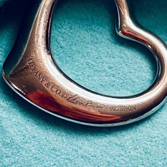 🩵 Tiffany & Co Elsa Peretti .925 Sterling silver solid large heart pendant - Picture 5 of 8